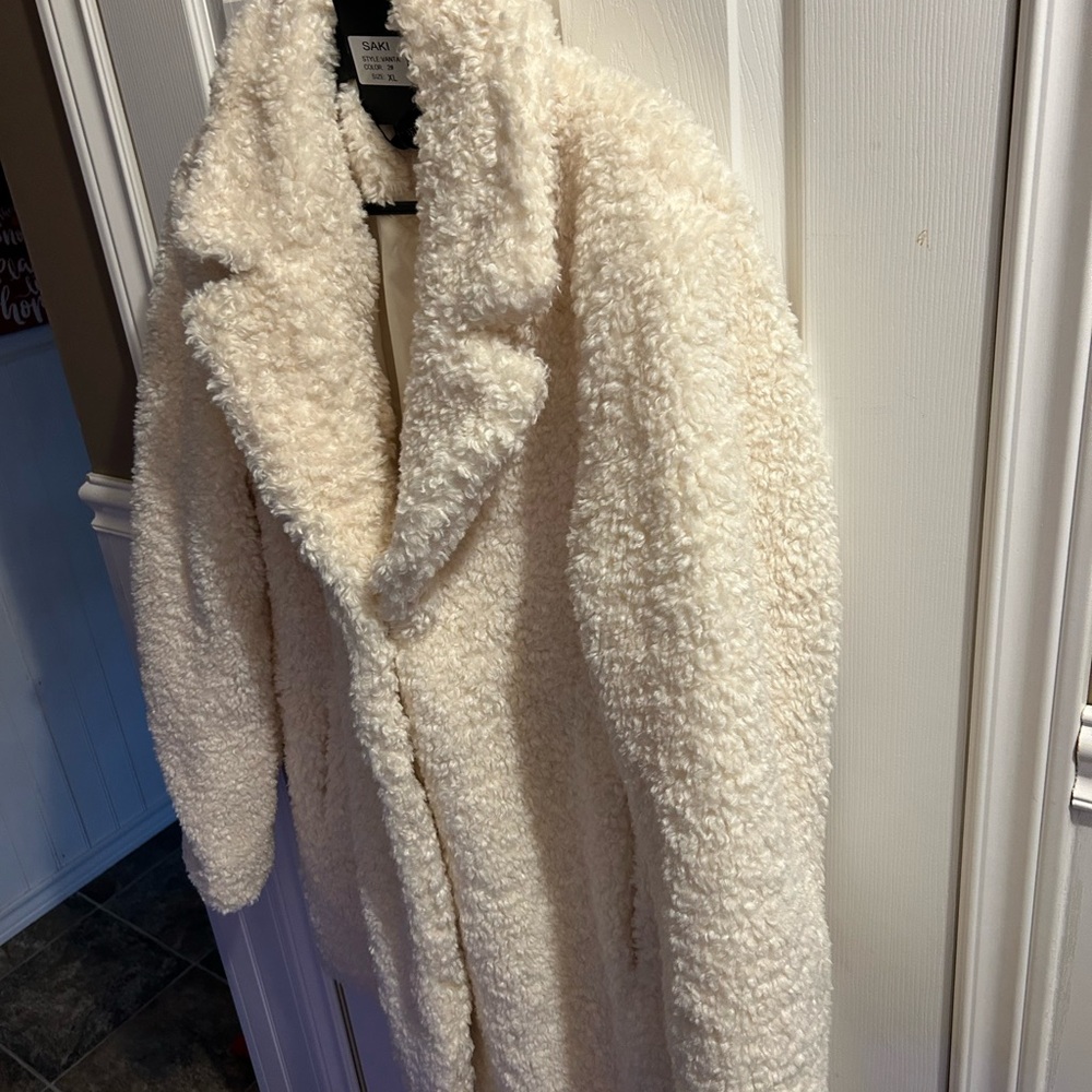 Women's Cream Teddy Coat